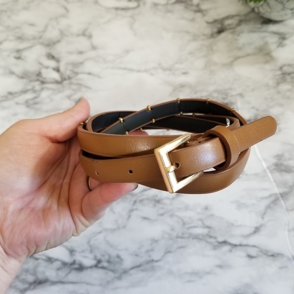 thin tan belt
